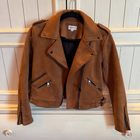 Jackets & Blazers - Superdown faux suede moto jacket
